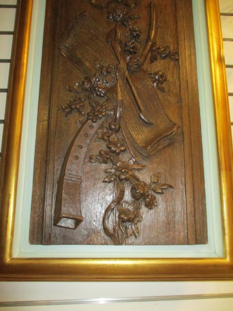 Antique French Rococo Revival Bas-Relief Architectural Carved Panel Mounted in Open Frame - 2