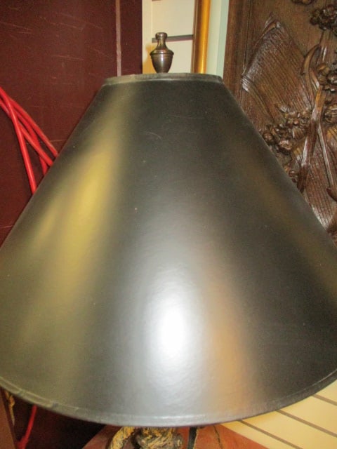 Vintage Cast Iron Tribal Style Male Figural Doorstop on Shaped Black Base Table Lamp - 5