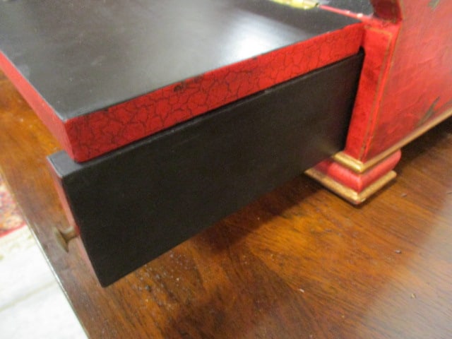 Chinoiserie Tabletop Writing Correspondence Box with Mirror - 7