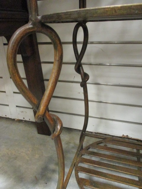 Bronzed Wrought Iron Tiered Cocktail Stand - 4