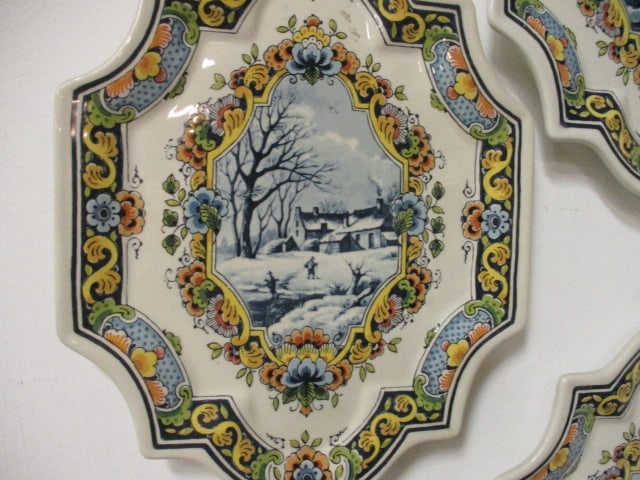 Four Vivaldi Series "The Four Seasons" Limited Edition Collector Delft Plaques - 2