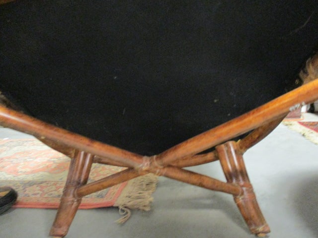 Four British Colonial Style Rattan and Cane Barrel Back Armchairs with Removable Seat Cushions - 7