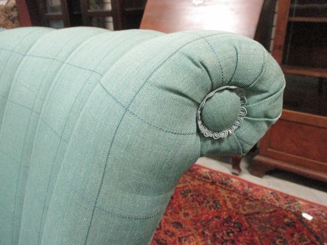 Pair of Neoclassical Louis XVI Revival Upholstered Shell Back Armchairs - 14