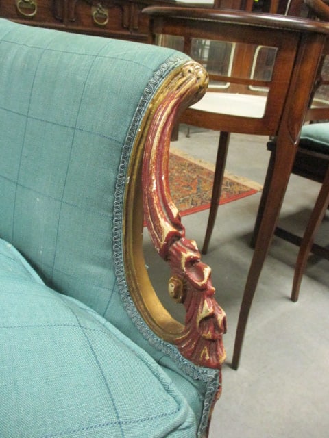 Pair of Neoclassical Louis XVI Revival Upholstered Shell Back Armchairs - 8