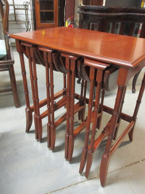 Mahogany Quartetto Nesting Table Set - 9