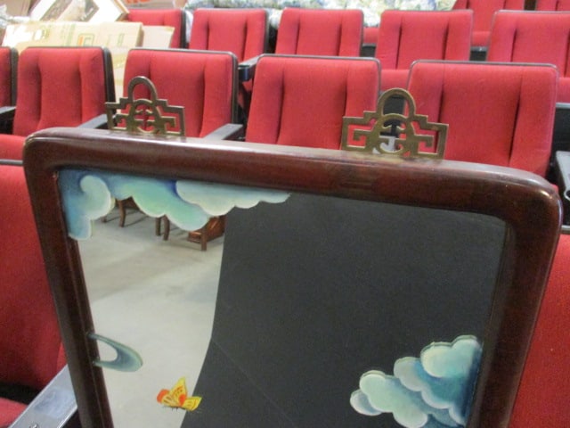3 Piece Framed Handpainted Chinoiserie Geisha Mirror Set - 3