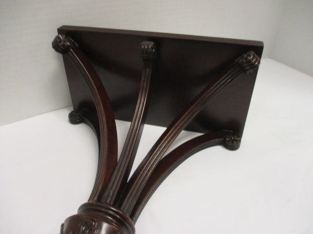 Pair of Intricately Reeded Mahogany Display Shelves with Acanthus Leaf Accents - 2