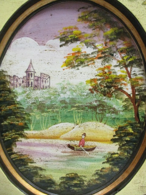 Pair of "Thoreau Lake Scene" Hand Decorated Table Lamps - 3