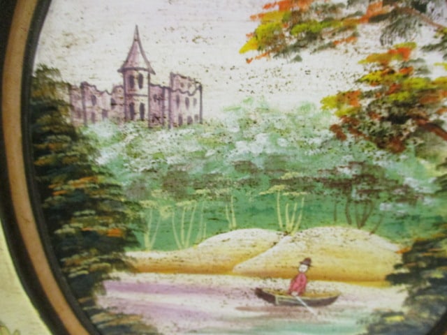Pair of "Thoreau Lake Scene" Hand Decorated Table Lamps - 4