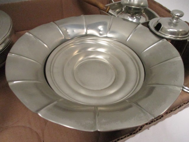 Pewter Grouping-Tankard, Covered Dish, Sauce Boat, Bowl, Butter/Sauce Pan, Julep Cup, etc. - 5