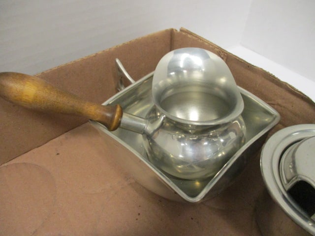 Pewter Grouping-Tankard, Covered Dish, Sauce Boat, Bowl, Butter/Sauce Pan, Julep Cup, etc. - 7