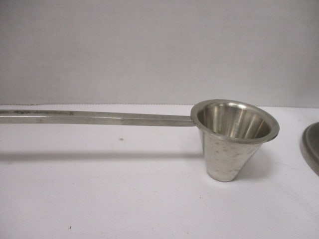 Les Potstaniers Pewter Pillar Candle Holder and Two Candle Snuffers - 5