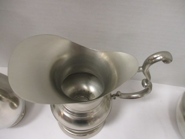 Pewter Pitchers and Creamer - 5