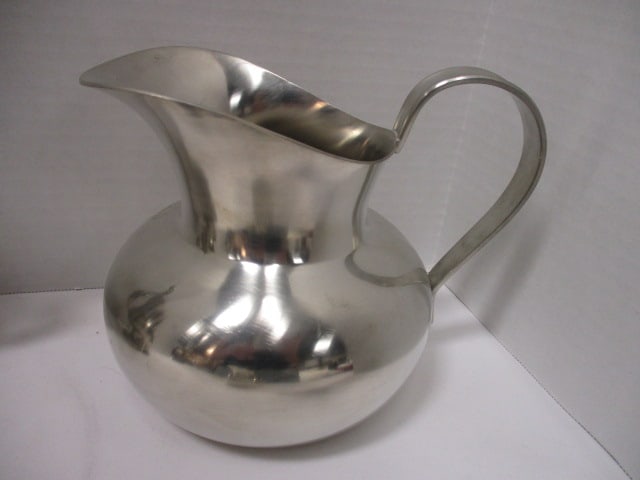 Pewter Pitchers and Creamer - 6