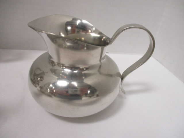 Pewter Pitchers and Creamer - 8