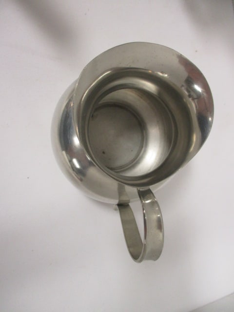 Pewter Pitchers and Creamer - 9