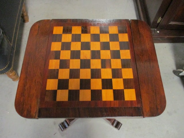 19th Century Regency Style Mahogany Sewing and Games Table - 11