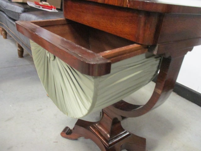 19th Century Regency Style Mahogany Sewing and Games Table - 12