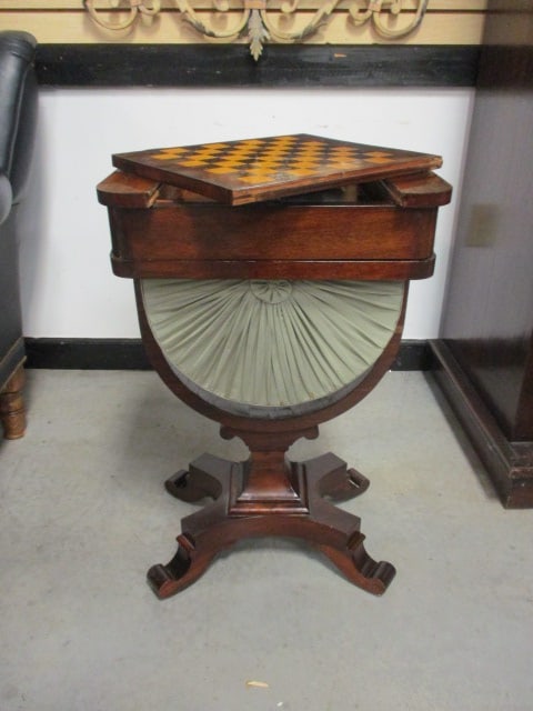 19th Century Regency Style Mahogany Sewing and Games Table (1 of 20)