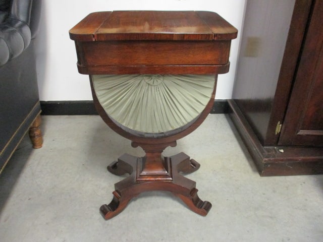 19th Century Regency Style Mahogany Sewing and Games Table - 2