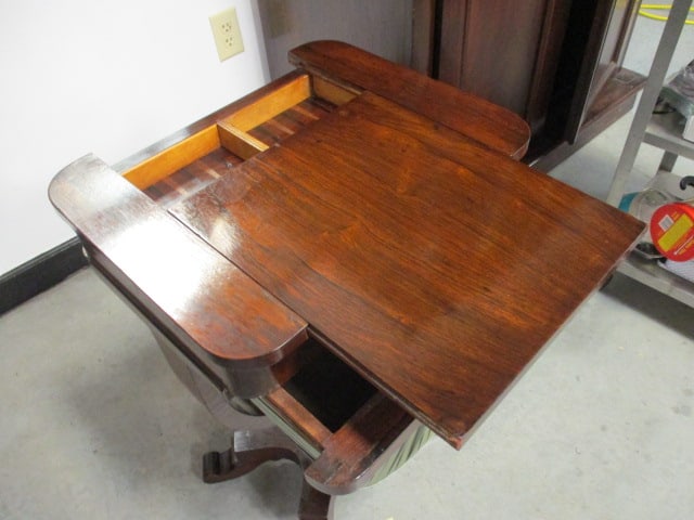 19th Century Regency Style Mahogany Sewing and Games Table - 9