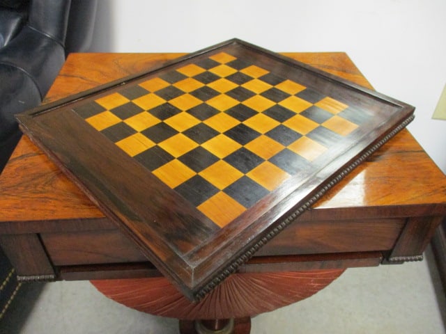 19th Century Regency Style Mahogany Sewing and Games Table - 13