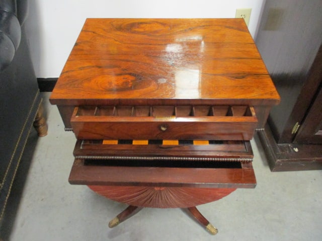 19th Century Regency Style Mahogany Sewing and Games Table - 2