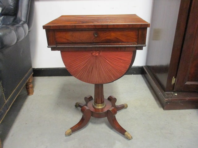 19th Century Regency Style Mahogany Sewing and Games Table - 3