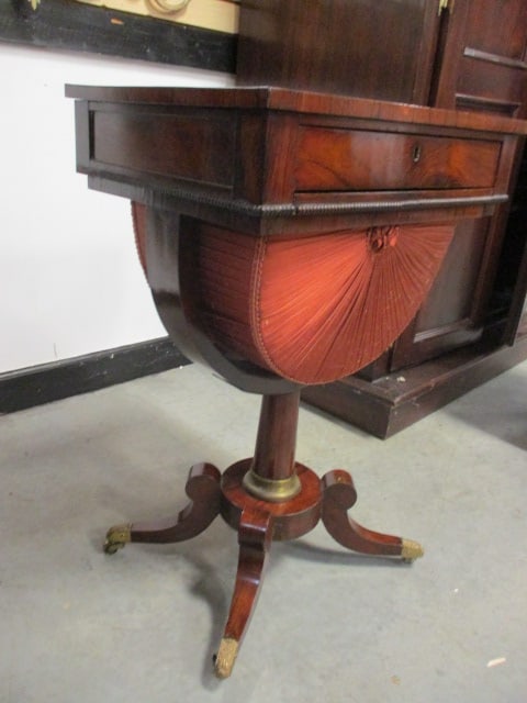19th Century Regency Style Mahogany Sewing and Games Table - 4