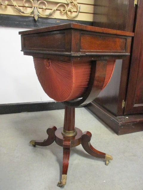 19th Century Regency Style Mahogany Sewing and Games Table - 5
