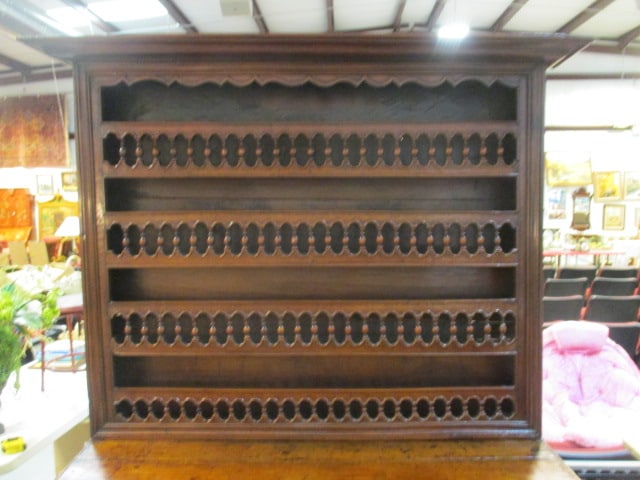 Impressive Antique Hand Carved/Hewn Welsh Dresser Cupboard - 4