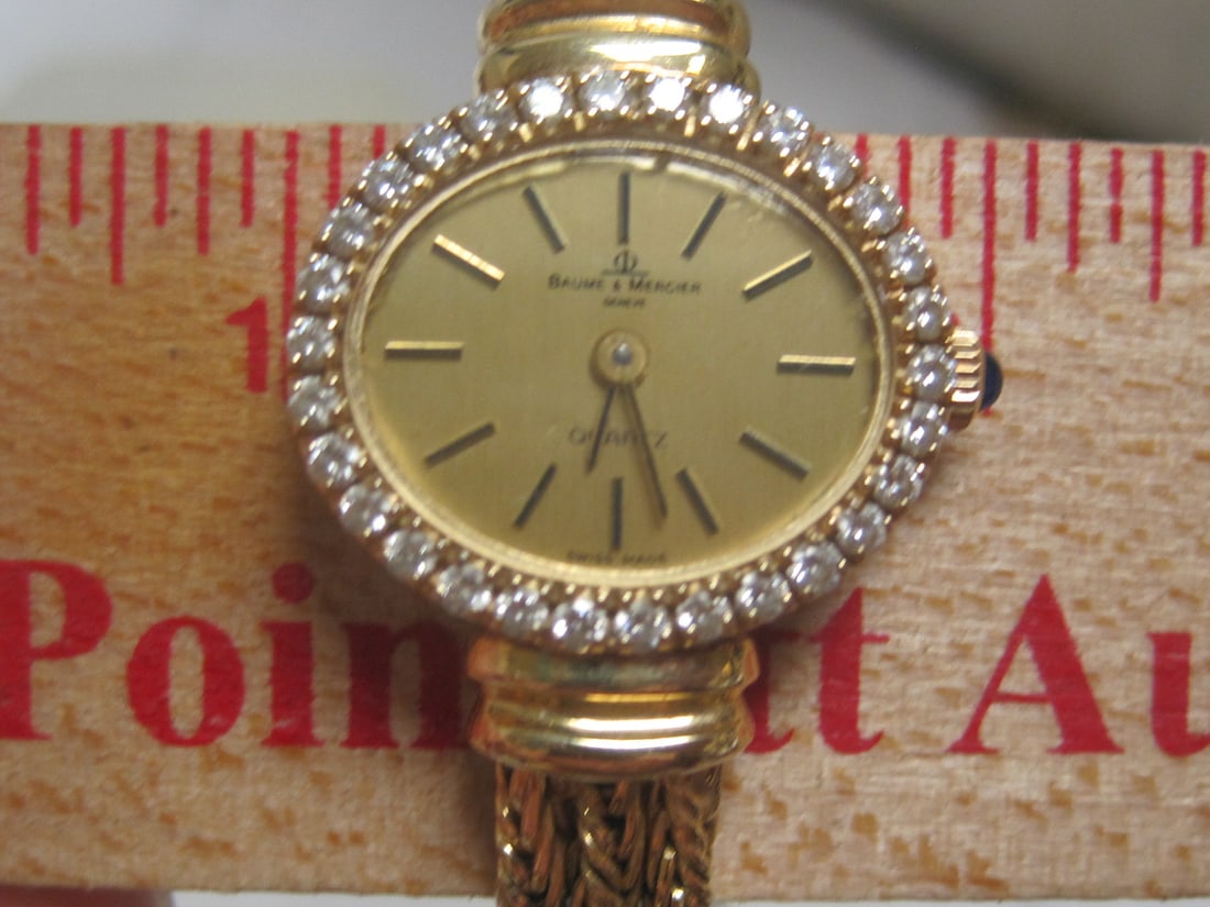 14k Gold Baume & Mercier Ladies Watch - 12