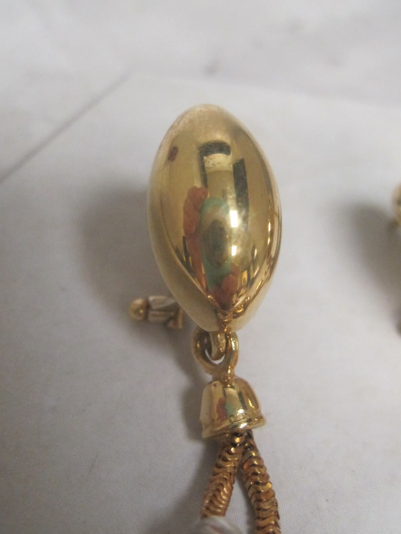 18k Gold Leopard Print Pierced Earrings - 4