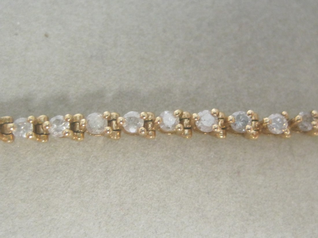 6 3/4" 14k Gold Diamond Tennis Bracelet - 2