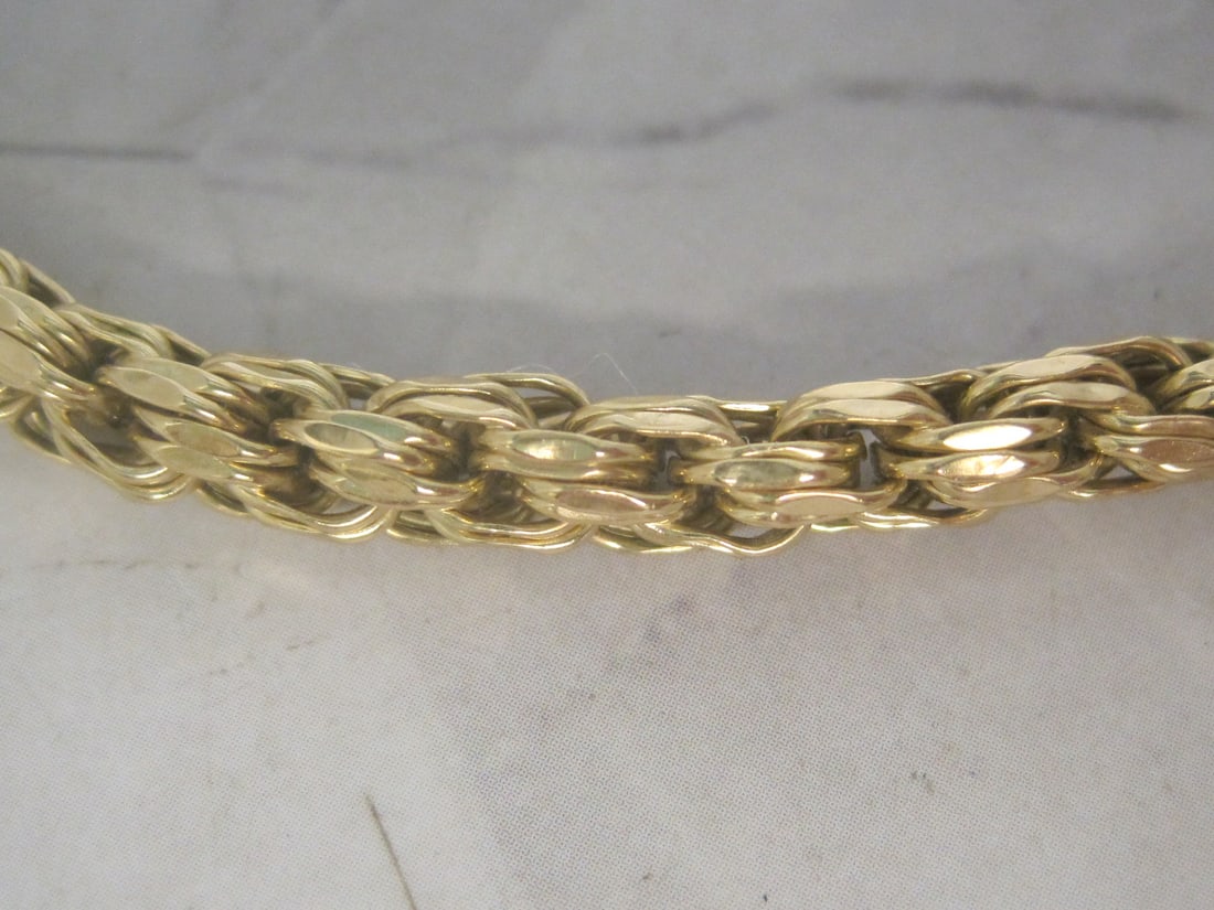 8 1/2" 14k Gold Byzantine Bracelet - 2