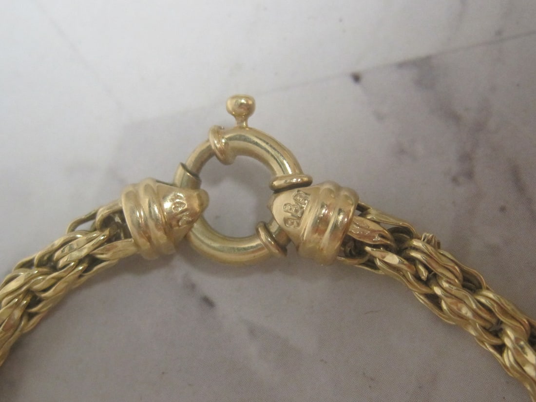 8 1/2" 14k Gold Byzantine Bracelet - 3