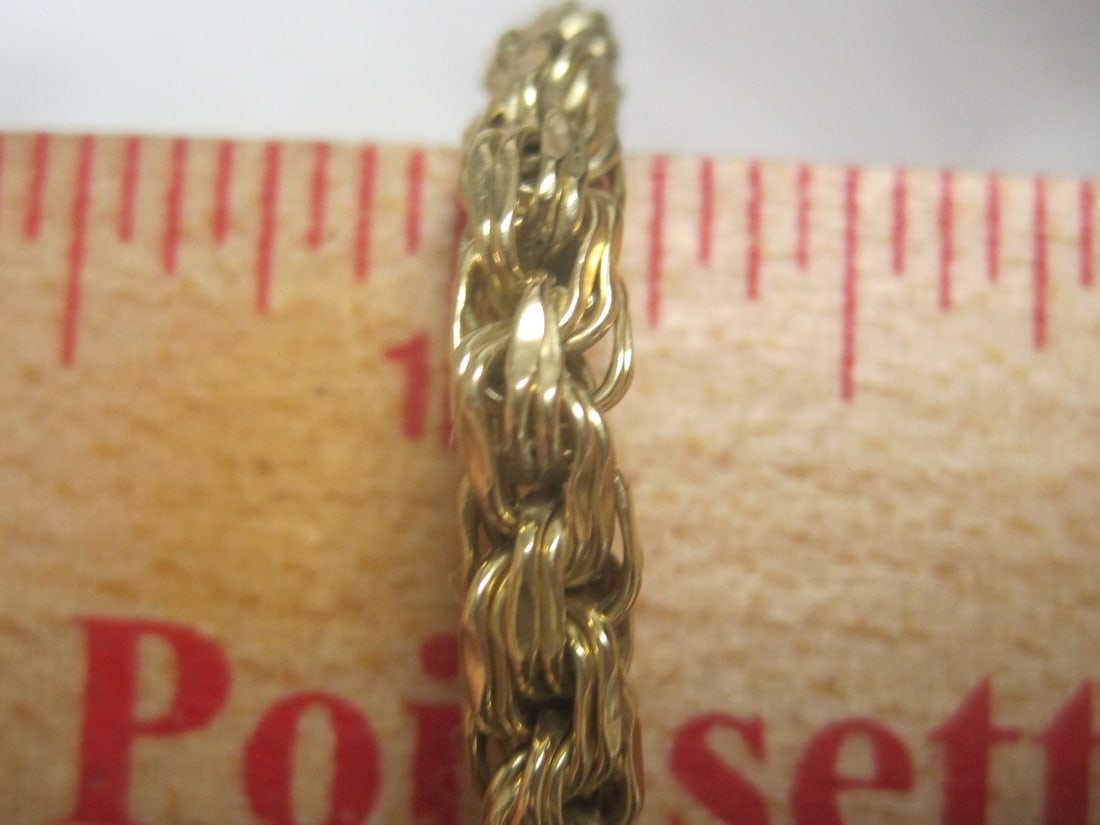 8 1/2" 14k Gold Byzantine Bracelet - 4