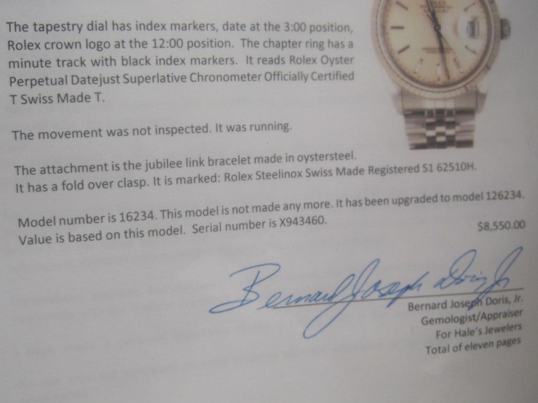 Rolex Oyster Perpetual Datejust Man's Watch appraised at $8550 in 2021 - 11