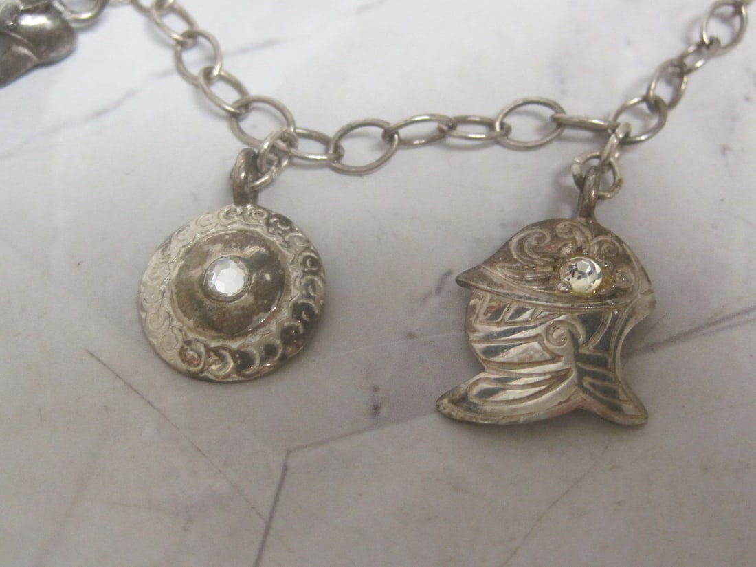 8" Sterling Silver "The Full Armor of God" Charm Bracelet - 2