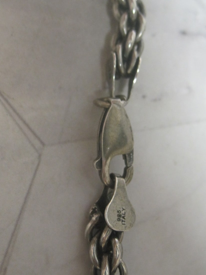 18" Sterling Silver Chunky Woven Chain Necklace - 3