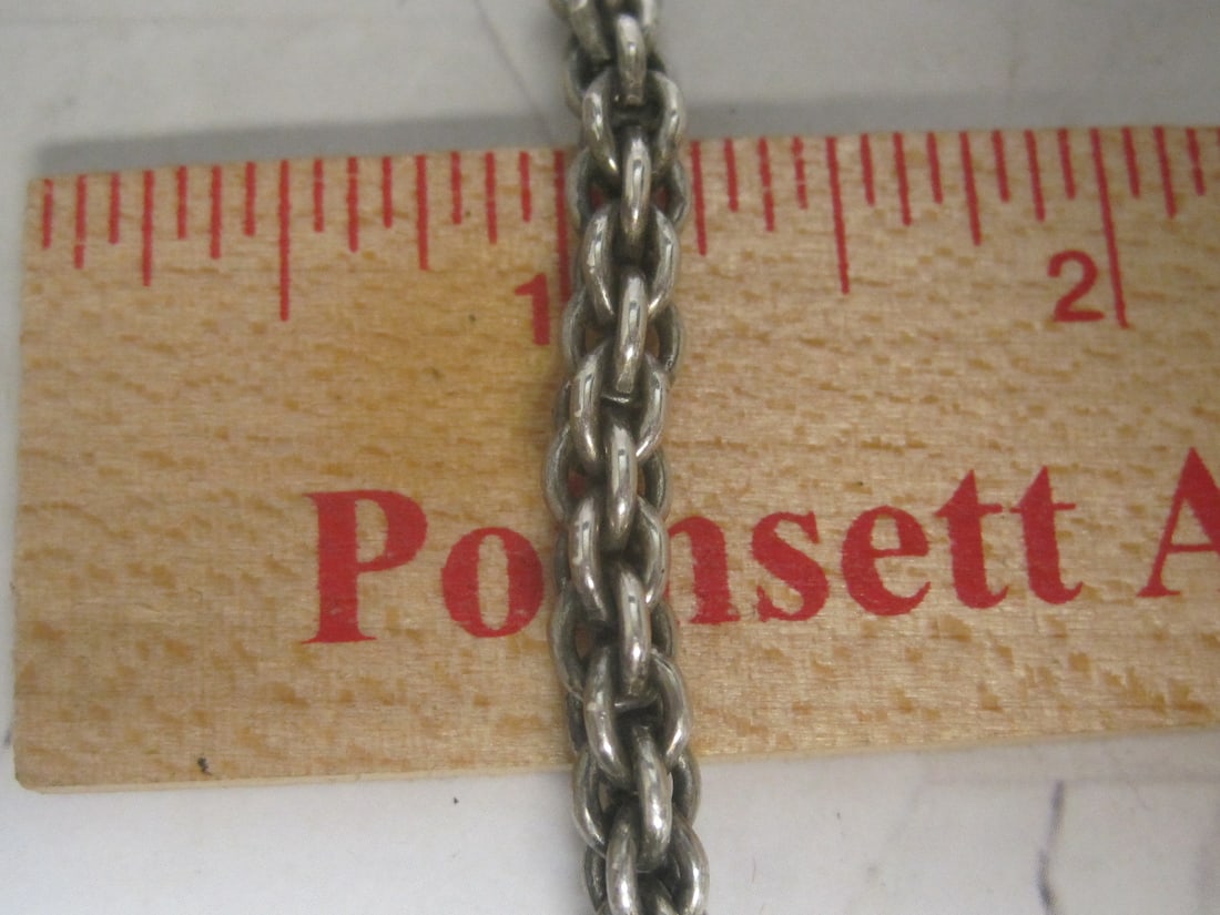 18" Sterling Silver Chunky Woven Chain Necklace - 4