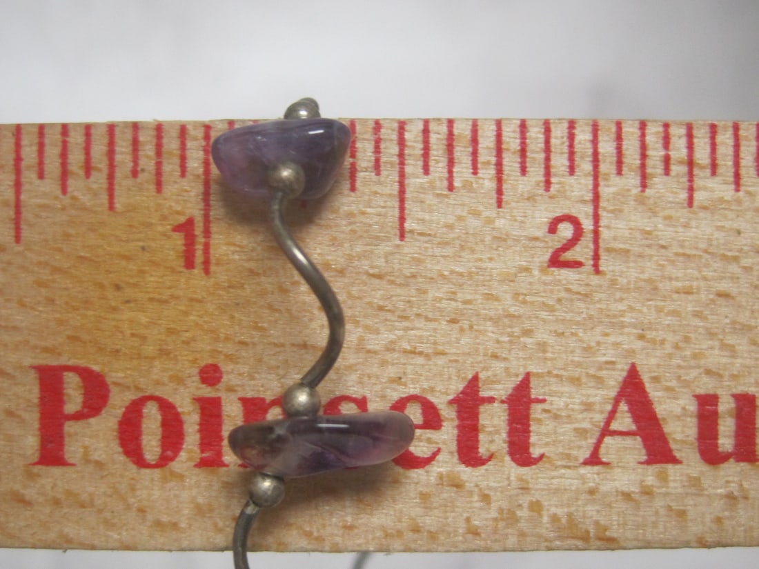 8" Sterling Silver Amethyst Stone Bracelet - 4