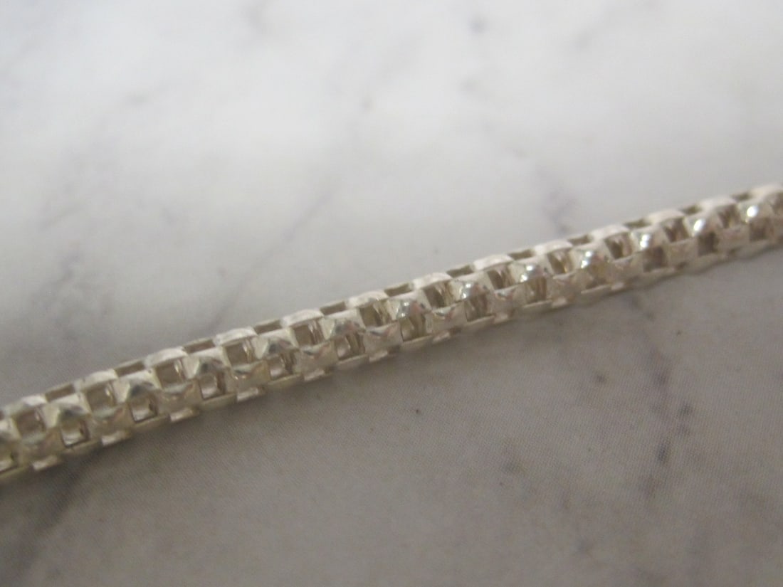 8" Sterling Silver Woven Mesh Link Bracelet - 2