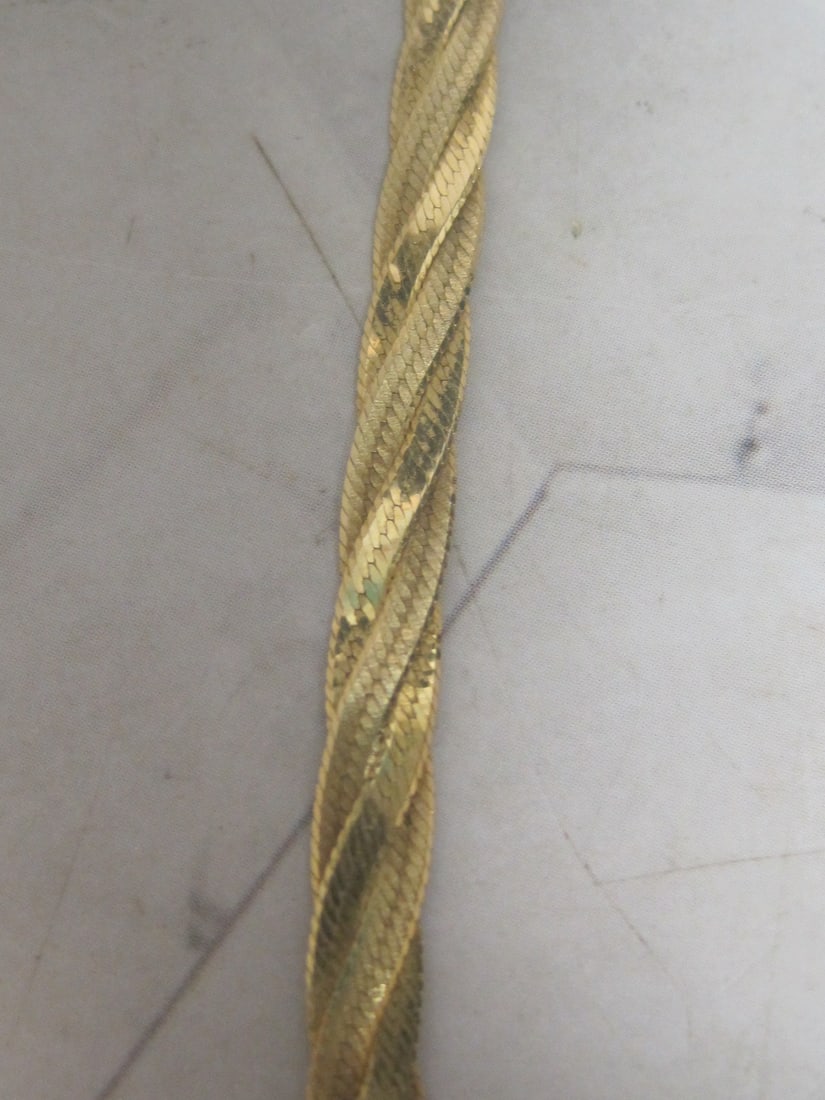 18" 14k Gold Braided Necklace - 2