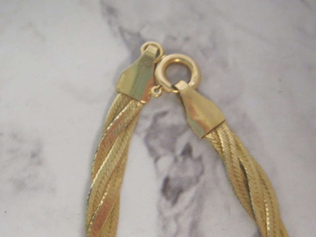 18" 14k Gold Braided Necklace - 3
