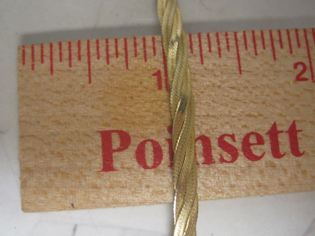 18" 14k Gold Braided Necklace - 4