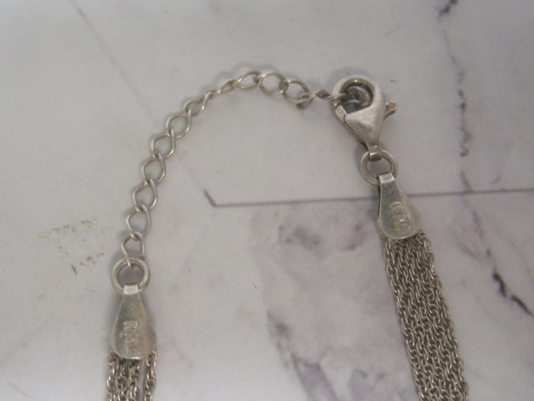18" Sterling Silver 5 Strand Necklace - 3