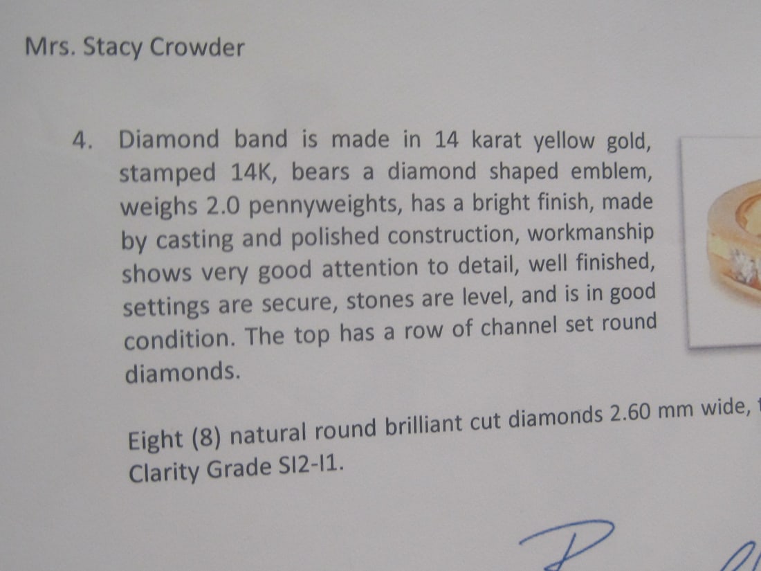 14k Gold .52ct tw Diamond Band Ring appraised at $2,575 - 6