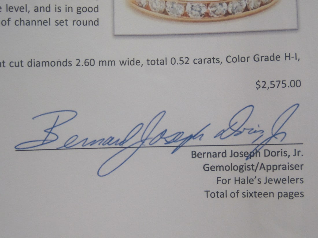 14k Gold .52ct tw Diamond Band Ring appraised at $2,575 - 7