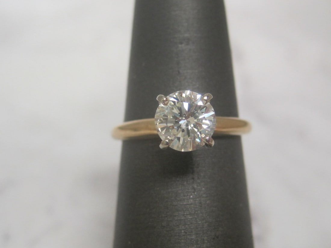 14k Gold 1 Carat Natural Round Brilliant Cut Diamond Ring appraised at $4,825 - 2